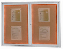 Load image into Gallery viewer, DCC3648R  Enclosed Double Door Aluminum Bulletin Board
