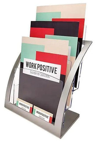 693704 - Three Compartment Literature Holder-Magazine Size by Deflecto (2 Pack)