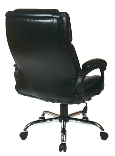 EC1283C Executive Big Man’s Chair with Black Eco Leather Seat and Back