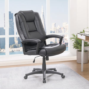 EC5162 - High Back Bonded Leather Chair with Padded Loop Arms by Office Star