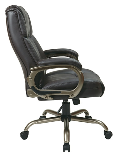 ECH12801 Executive Big Man's Chair with Espresso Eco Leather Seat and Back