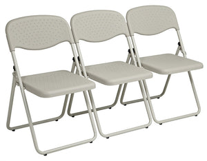 FC8000NW Ventilated Folding Chair White Frame, 4/Pk
