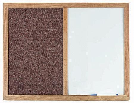 FCO1824 - Wood Combination Fabric Tack Board/Markerboard by Aarco