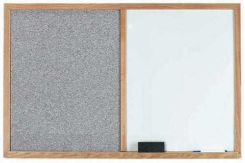 FCO1824 - Wood Combination Fabric Tack Board/Markerboard by Aarco