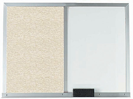 FDCO1824 Aluminum Combination Fabric Tack Board/Markerboard