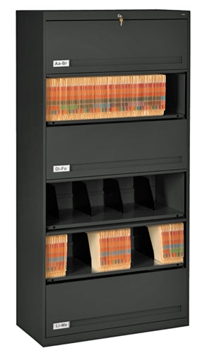 FS361L Six Tier Shelf File w/Retractable Doors