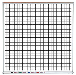 GC120 Specialty Series Graph Coordinates Porcelain Markerboard