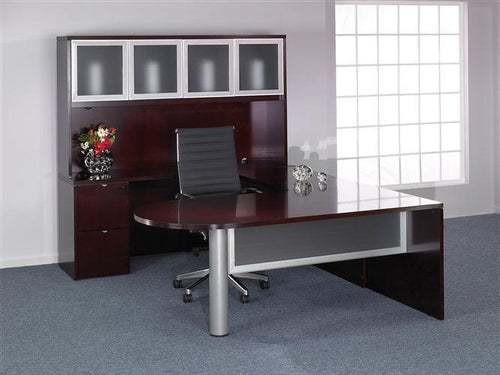 KEN47GM - Kenwood Executive Bullet U Shaped Desk by Office Star