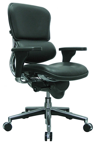 Ergohuman Leather Mid Back Office Desk Chair by Eurotech