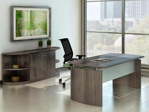 MNDOS7 - Medina Curved Desk Office Set w/ Filing by Safco