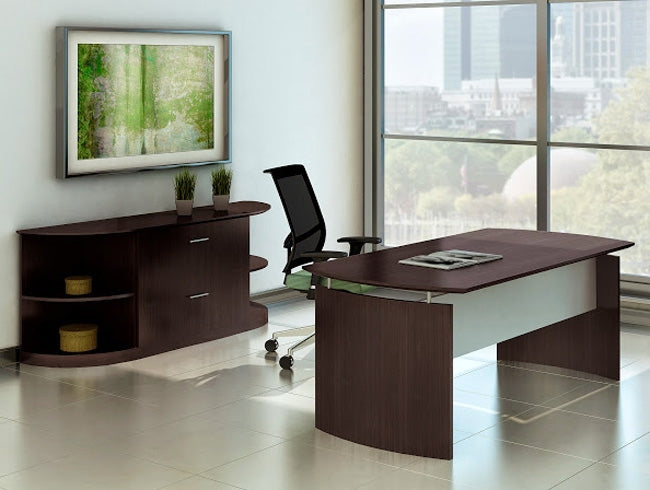 MNDOS7 Medina Curved Desk Office Set