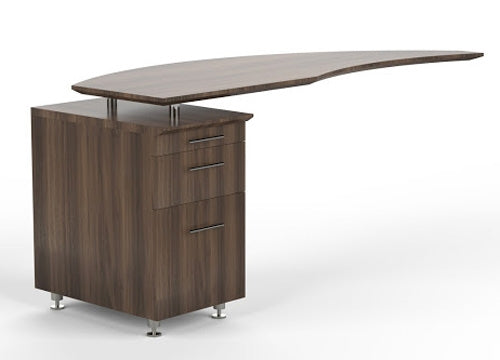 MNDOS8 Medina Curved Desk with Return & Storage Set