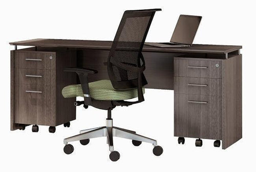 MNDOS9 - Medina Credenza Desk & Storage Set w/ Hutch by Safco