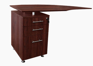 MNDRTP Medina Curved Desk with Drawer Pedestal Return