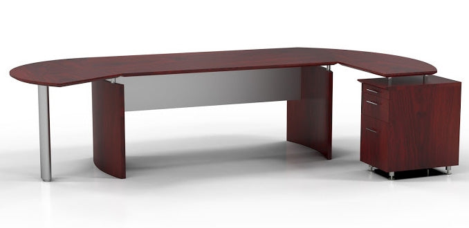 MNDRTPEXT Medina Curved Desk with Return and Extension