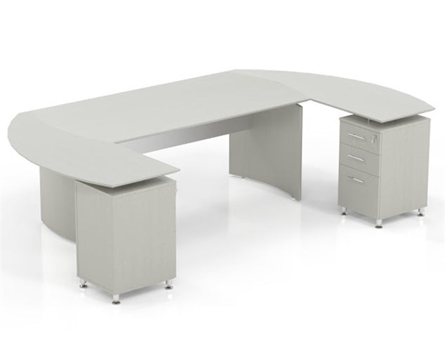 MNDRTPRTP Medina Curved Desk with Right & Left Returns