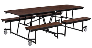 MTFB10 Mobile 10' Rectangle Fixed Bench Table