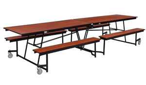 Mobile 12' Rectangle Fixed Bench Table by NPS