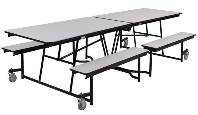 Mobile 8' Rectangle Fixed Bench Table by NPS