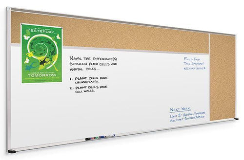 406-40-PM - Porcelain Markerboard /Top & Side Cork Combo  by Mooreco