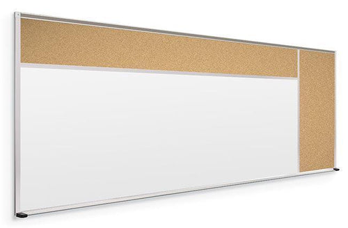 406-40-PM - Porcelain Markerboard /Top & Side Cork Combo  by Mooreco