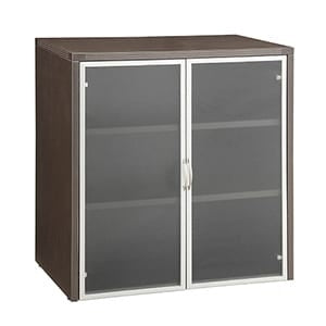 NAP-212DG - Napa Storage Cabinet w/Glass & Aluminum Doors by OSP
