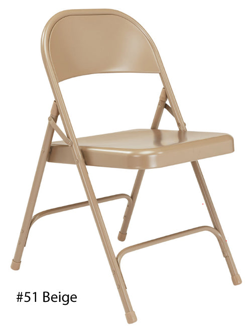 50 - Standard Folding Metal Chair by NPS (4 pack)