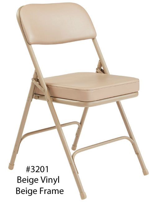 3200 - Premium Steel, Fabric Upholstery Thick Seat Folding Chair by NPS (2 pack)