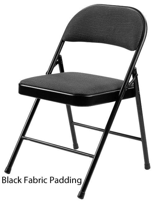 970 - Fabric Padded Commercialine Folding Metal Chair by NPS (4 Pack)