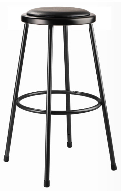 6430 - Fixed Height 30" Industrial Stool, Vinyl Padded by NPS (3 Pack)