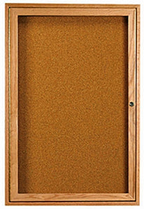 Enclosed Wood Frame Bulletin Boards, Single Door by Aarco