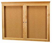 Load image into Gallery viewer, OBC3648RC - Enclosed Crown Molding Bulletin Boards, Double Door by Aarco
