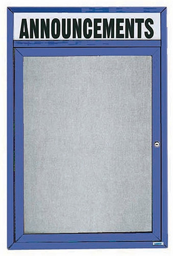 ODCC2418RH  Out-Door Bulletin Boards with Header, Single Door