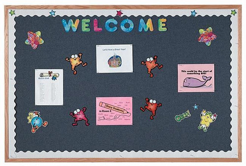 OF1218 - Oak Frame Designer Fabric Bulletin Boards 9 Sizes by Aarco