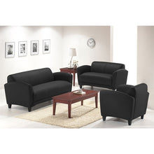 Load image into Gallery viewer, OS9882 Manhattan Leather Loveseat with Wood Legs
