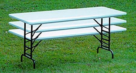 RA2448 - Adjustable Height Heavy-Duty Plastic Folding Tables, Multipack