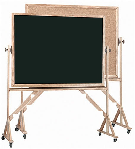 RBC3648 Wood Frame Reversible Bulletin/Chalk Board