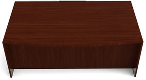 RU-203N  Ruby Executive Double Pedestal Office Desk, Bow Front