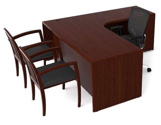 RU-216  Ruby Executive L Shape Office Desk, Extended Corner