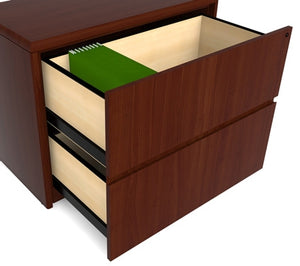 RU232 Ruby Executive U Shape Office Desk, Bow Front W/ Extended Corner by Cherryman