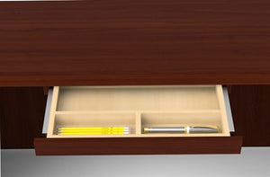 RU244N  Ruby Executive U Shape Desk W/Hutch & Lateral W/ Bookcase by Cherryman