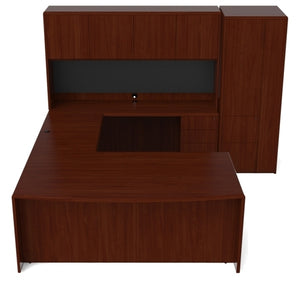 RU245N - Ruby Executive 'U' Shaped, Bow Front, Office Suite by Cherryman