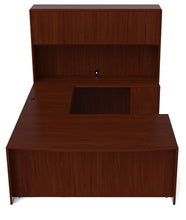 Load image into Gallery viewer, RU-256N  Ruby Executive U Shape Desk W/Hutch
