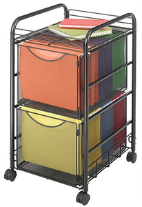 5212 Onyxﾙ Mesh File Cart with 2 File Drawers by Safco