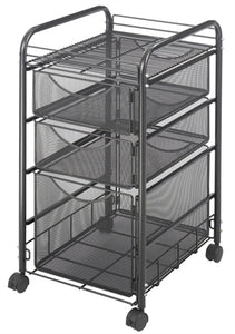 5213 Onyx™ Mesh File Cart with 3 Drawers