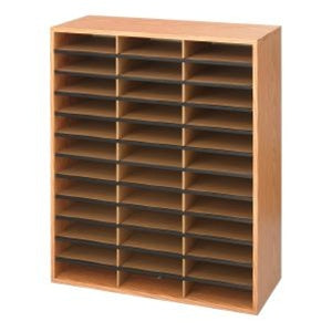 9403 Wood/Corrugated Literature Organizer, 36 Compartments