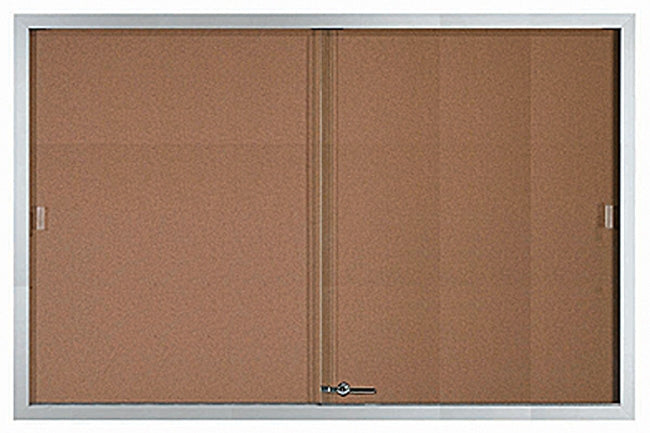 SBC3648  Enclosed Bulletin Boards, Sliding Doors