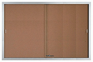 SBC3648  Enclosed Bulletin Boards, Sliding Doors
