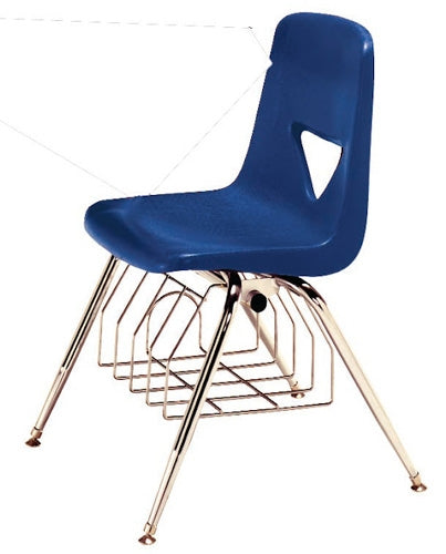 120 Series Polyethylene Shell Chair W/Book Basket 13.5"- 17.5"