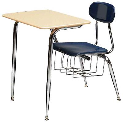 680 Series Best Solid Plastic Seat & Back Student Desk